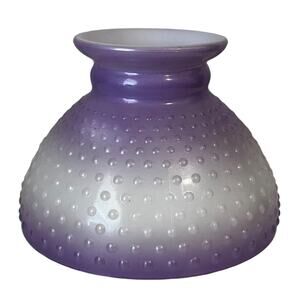 Purple Lavender Ombre Milk Glass Hobnail Vintage MCM Lamp Shade ONLY 8"